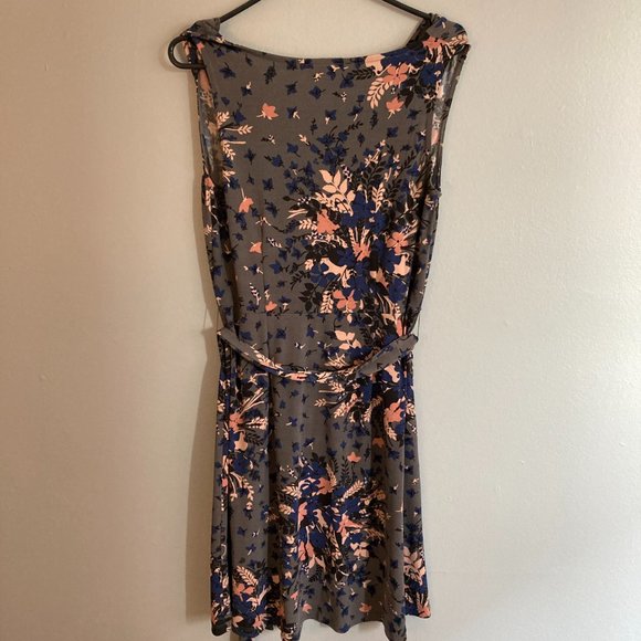 Loft Factory Dress Shift Belted Floral Brown Size S Polyester - Picture 5 of 7